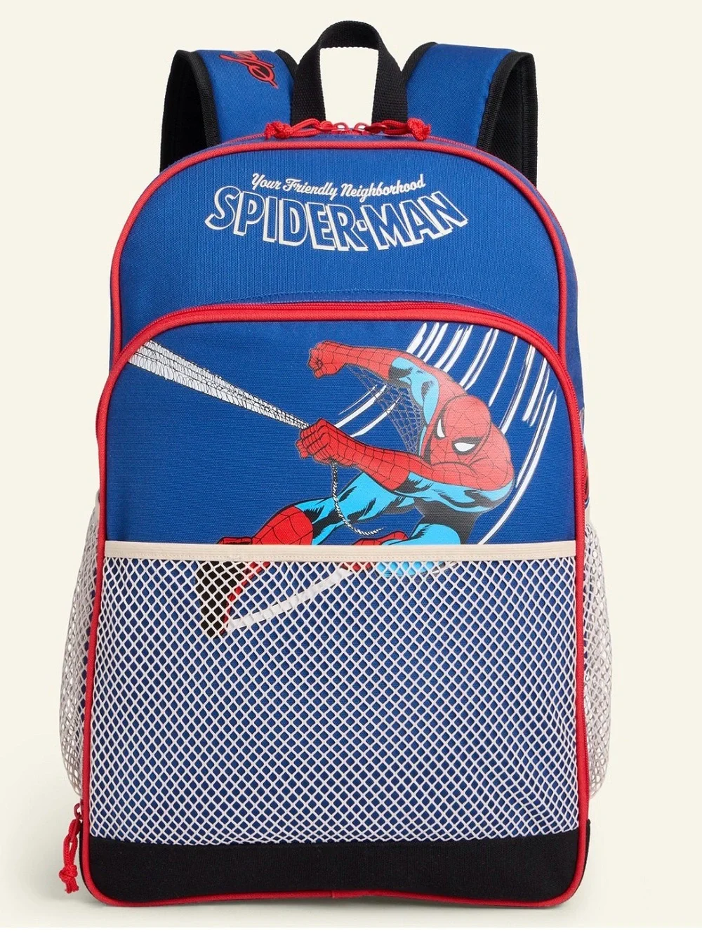 Marvel Spider-Man Kids Blue Backpack with Red Piping